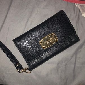 Michael Kors Black Phone Case Wristlet